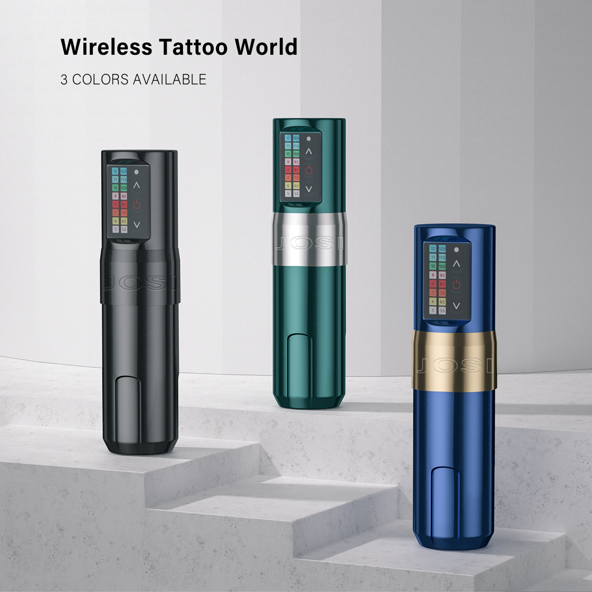 JOSI Wand Wireless Tattoo Machine Pen 2pcs 2400mAh Lithium Battery